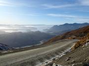 Schotterweg an der Talstation Treble Cone