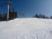 Präparierte Piste auf der Buchensteinwand
