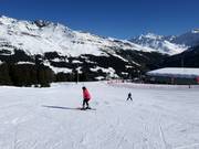 Leichte Piste an der Mittelstation Plaghera