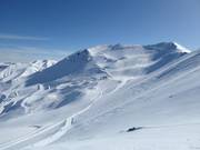 Blick über das Skigebiet Mt. Hutt