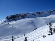 Ungesicherte Tiefschneehänge