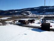 Der Bahnhof Kvitfjell befindet sich direkt am Skigebiet