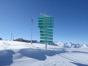 Pistentafel im Skigebiet