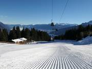 Sehr gute Pistenpräparierung am Rangger Köpfl