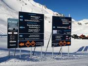 Ausschilderung bei der Schlossalmbahn