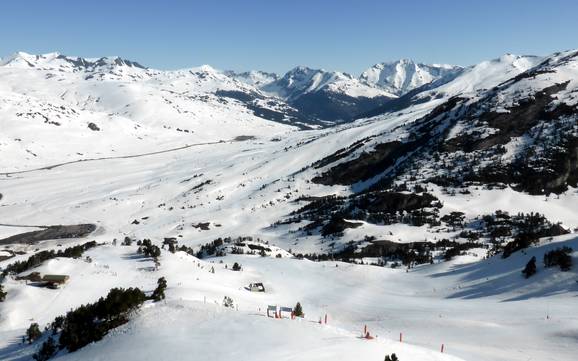 Val d’Aran (Arantal): Größe der Skigebiete – Größe Baqueira/Beret