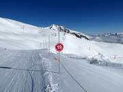 Pistenmarkierungen im Skigebiet Saint-Lary-Soulan