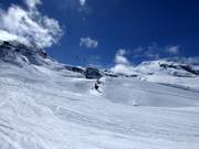 Blick über das Skigebiet Saas-Fee