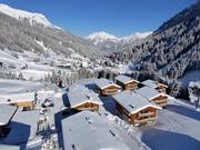 Blick auf das Landal Hochmontafon und den Ort Gargellen
