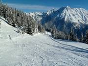 Abfahrt an der Glattjochbahn
