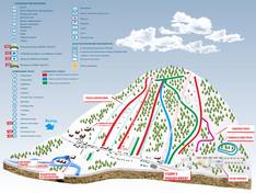 Pistenplan Solnechnaya Dolina (Sunny Valley)