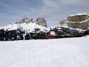 Blick vom Belvedere zum Col Rodella mit Langkofel