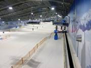 Die Hauptpiste von der Sesselbahn aus gesehen