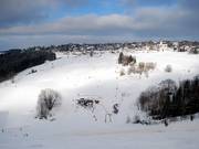 Blick vom Steilhang hinüber zum Sonnenhang und Brüchetalhang