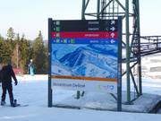 Pistenausschilderung im Skigebiet Deštné
