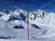 Pistenmarkierung mit SOS-Telefonnummer