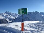 Pistenausschilderung im Skigebiet Gargellen