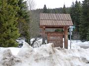 Beschilderung zum Skigebiet Malo Polje