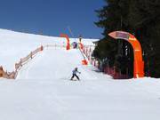 Geschwindigkeitsmessstrecke an der Almbahn in Ellmau