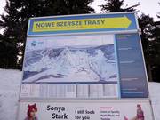 Pistenplan an der Bergstation