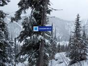 Pistenausschilderung im Skigebiet Whitewater