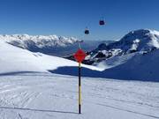 Markierung der Skiroute