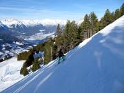 Zirben-Abfahrt mi 80% Gefälle