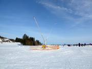 Lanzenbeschneiung in Eschach an den Schwärzenliften