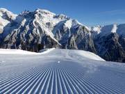 Sehr gute Pistenpräparierung in Ladurns