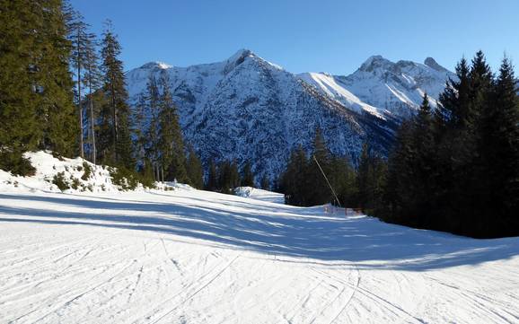 Skigebiete für Anfänger im Naturpark Lechtal – Anfänger Jöchelspitze – Bach