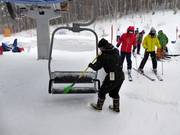 Bei Schneefall werden die Sitze abgekehrt