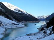 Herrlicher Blick von der Straße auf den Gepatsch-Stausee