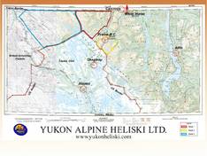 Pistenplan Yukon Alpine Heliskiing