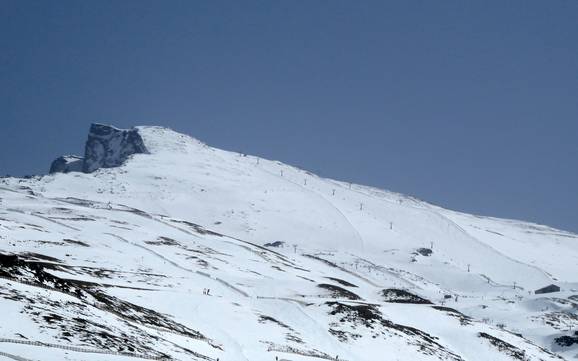 Größter Höhenunterschied in der Provinz Granada – Skigebiet Sierra Nevada – Pradollano