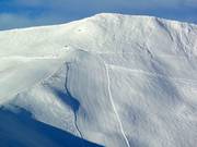 Blick auf die schwere Piste Augstchummi
