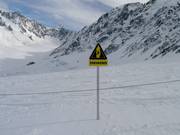 Warnung vor Gletscherspalten