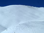 Blick auf die Freeride Zone Lomnické sedlo