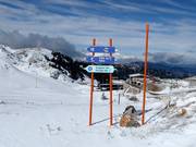 Pistenausschilderung im Parnassos Ski Center