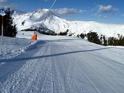 Frisch präparierte Piste