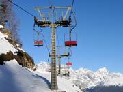 La Rossa-San Colombano - 2er Sesselbahn fix geklemmt