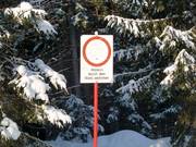 Das befahren der Waldflächen ist verboten