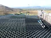 Die Piste an der Bergstation des Seilliftes