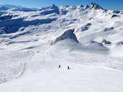Perfekte Pistenpräparierung am Flumserberg