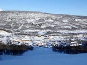 Blick auf die zentralen Unterkünfte Fjällgården