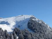 Blick zur schweren Piste La Crois Noir (Gryon)