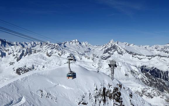 Größter Höhenunterschied in der Ferienregion Andermatt – Skigebiet Gemsstock – Andermatt