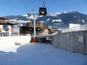 Ende der Talabfahrt in Fügen direkt an der Spieljochbahn
