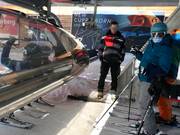 Das Personal ist immer präsent am Einstieg