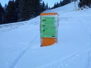 Ausschilderung im Skigebiet Buron