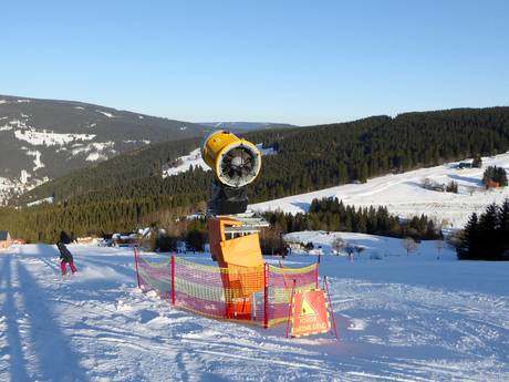 Schneesicherheit Riesengebirge (Krkonoše/Karkonosze) – Schneesicherheit Pec pod Sněžkou (Petzer)